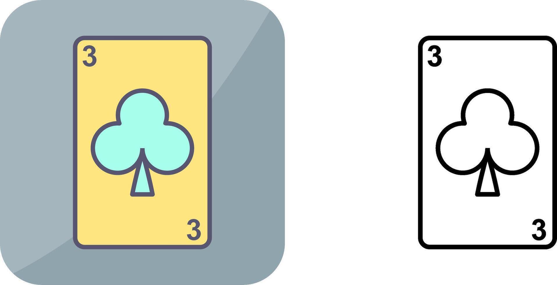 Clubs Card Icon Design vector