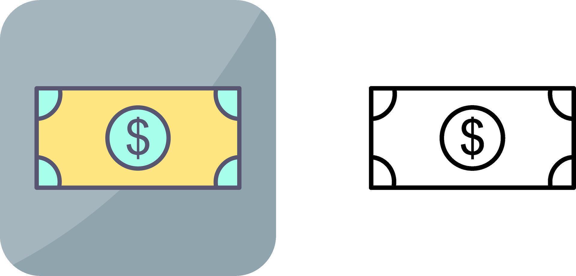 Dollar Bill Icon Design vector