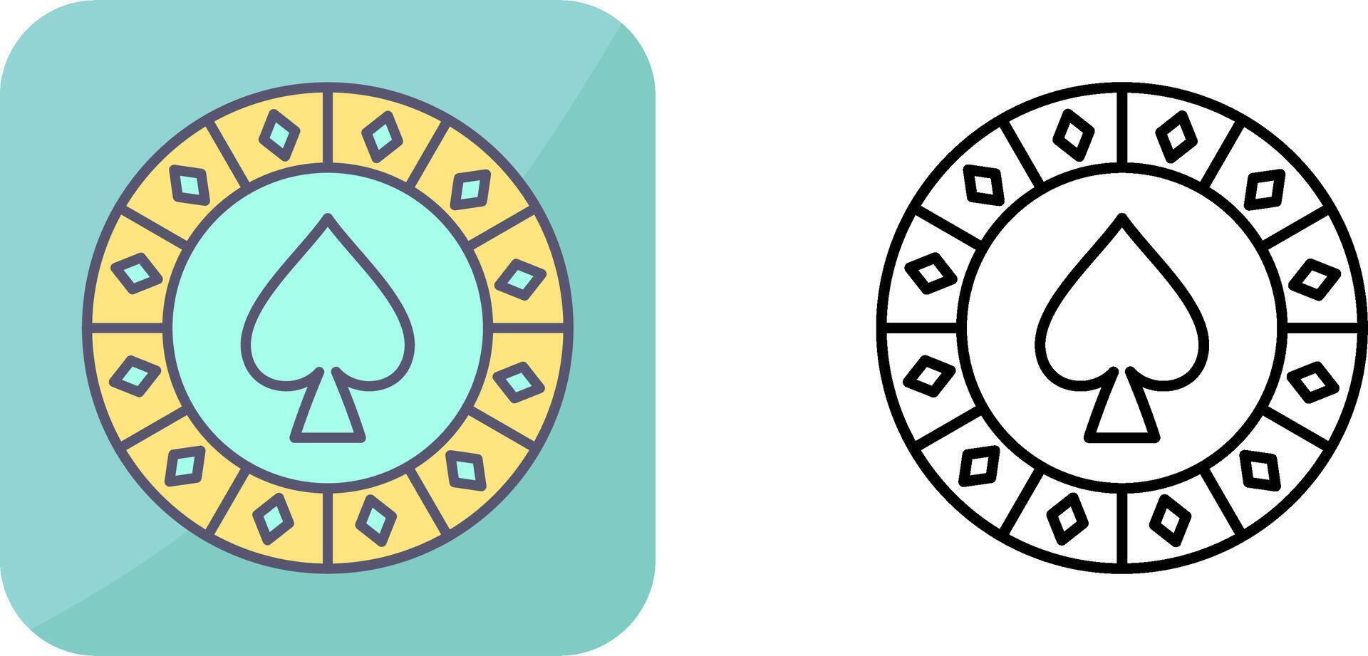Spade Chip Icon Design vector