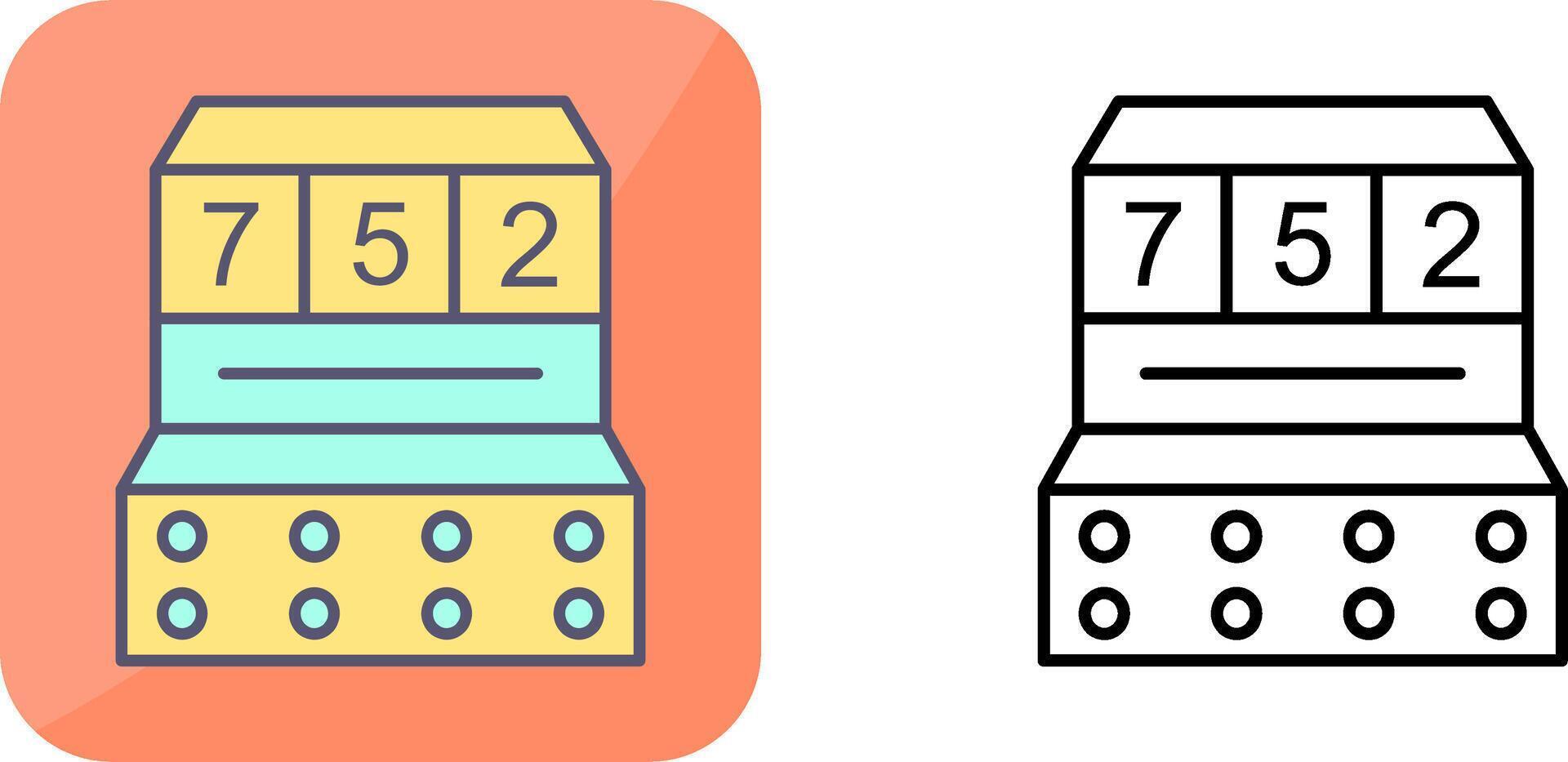Slot Machine Icon Design vector