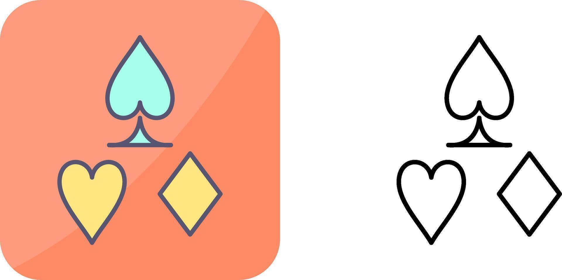 Card Suits Icon Design vector
