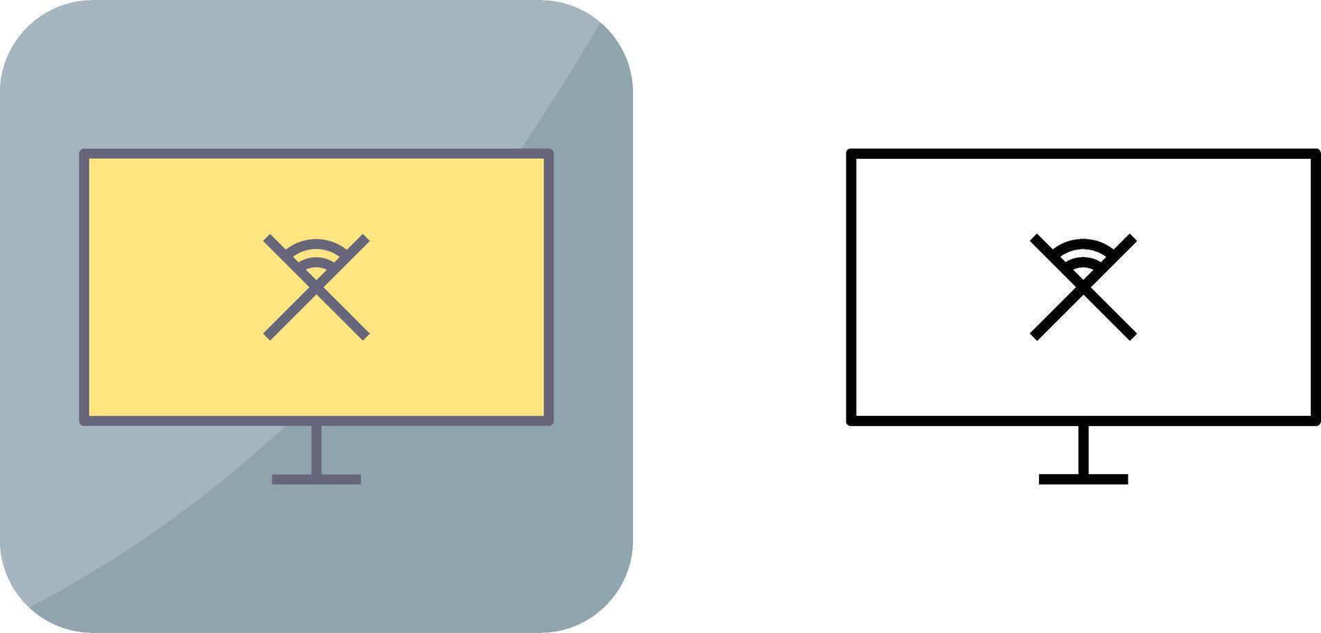 Unique Disconnected Network Icon Design vector