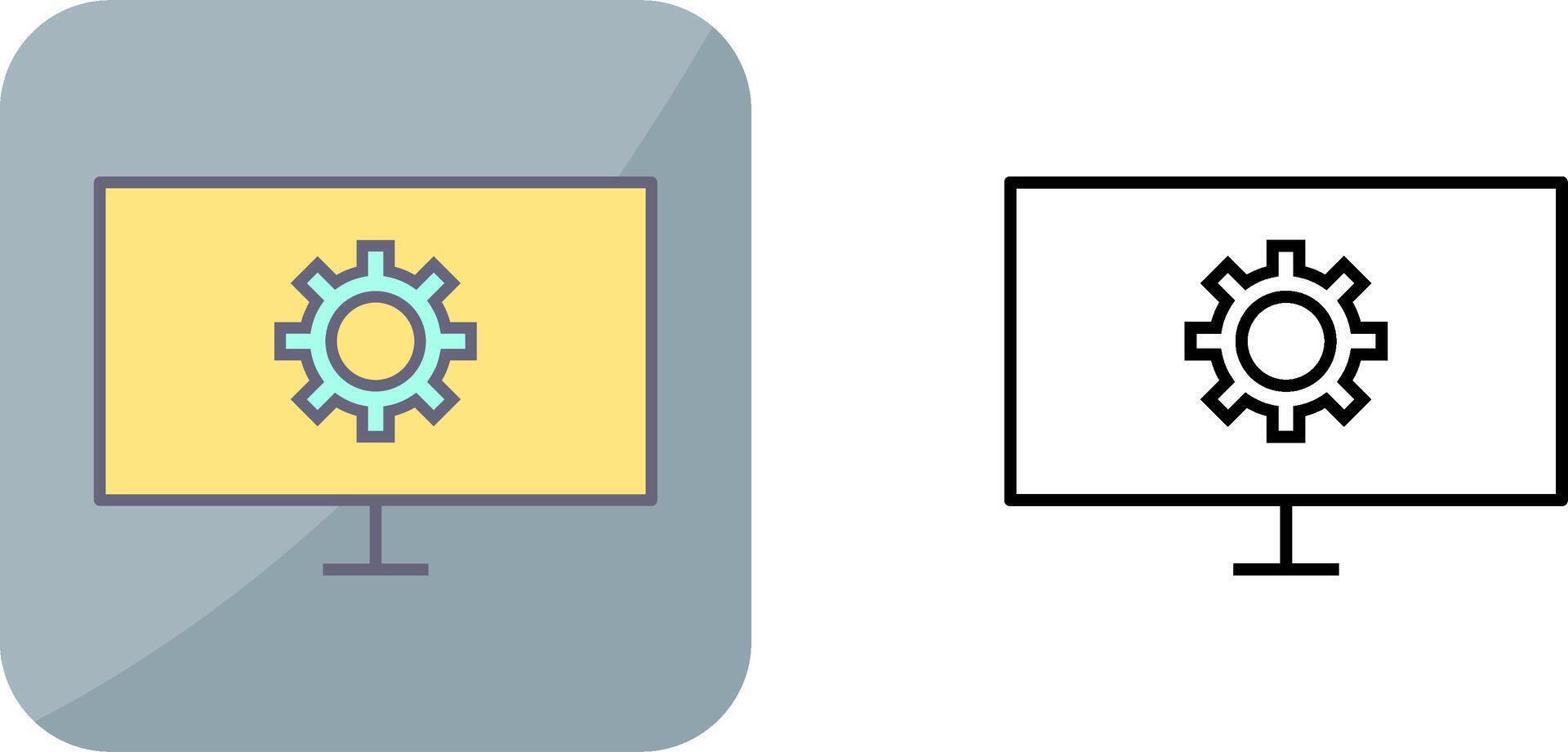 Unique Network Settings Icon Design vector