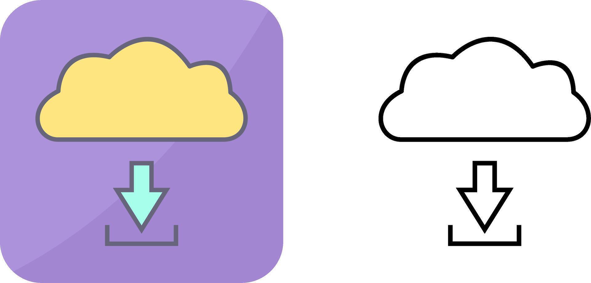 Unique Download from Cloud Icon Design vector