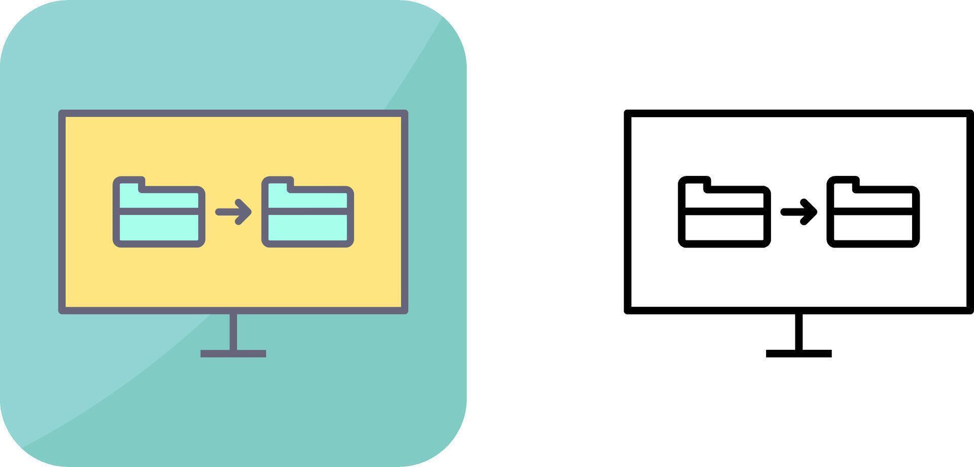 Unique File Sharing Icon Design vector