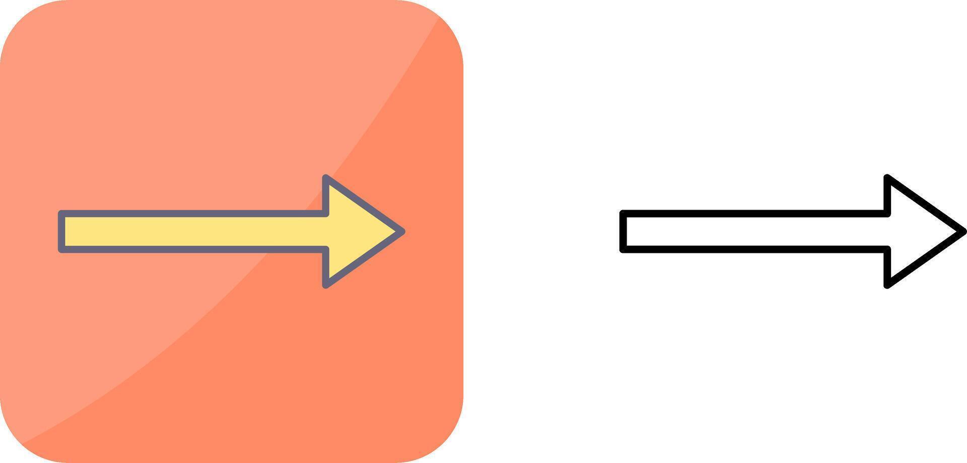 Unique Right Arrow Icon Design vector