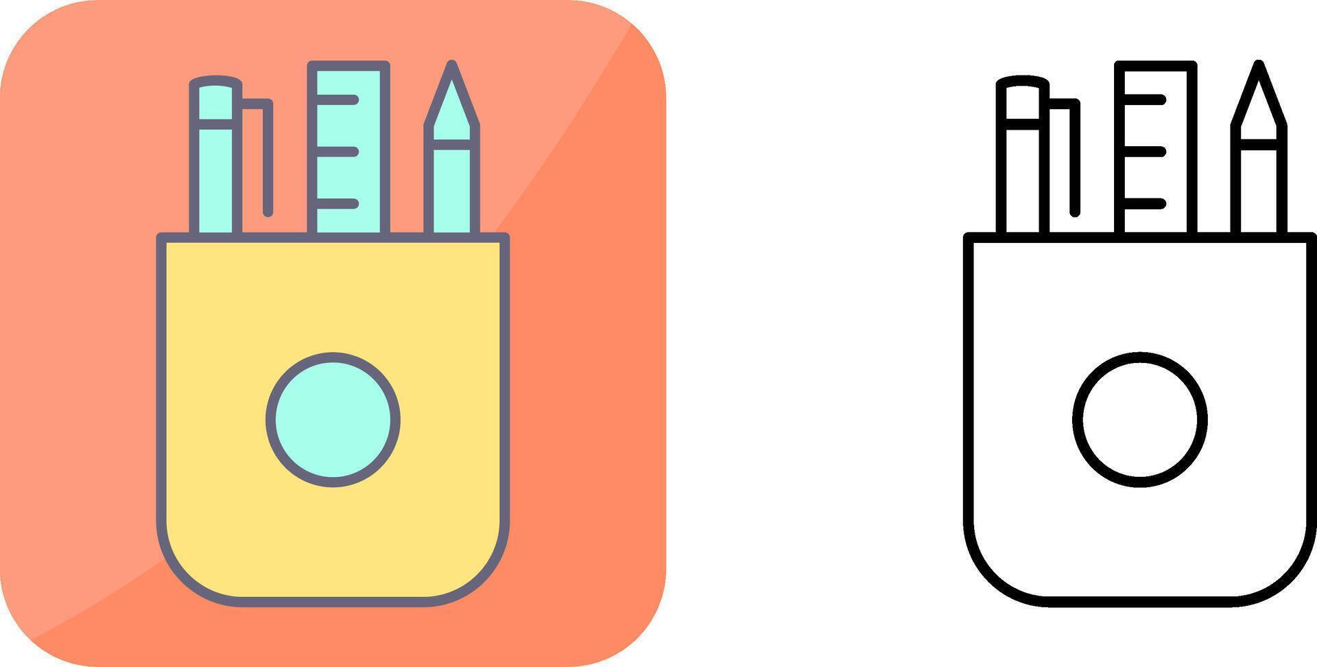 Unique Stationery Icon Design vector