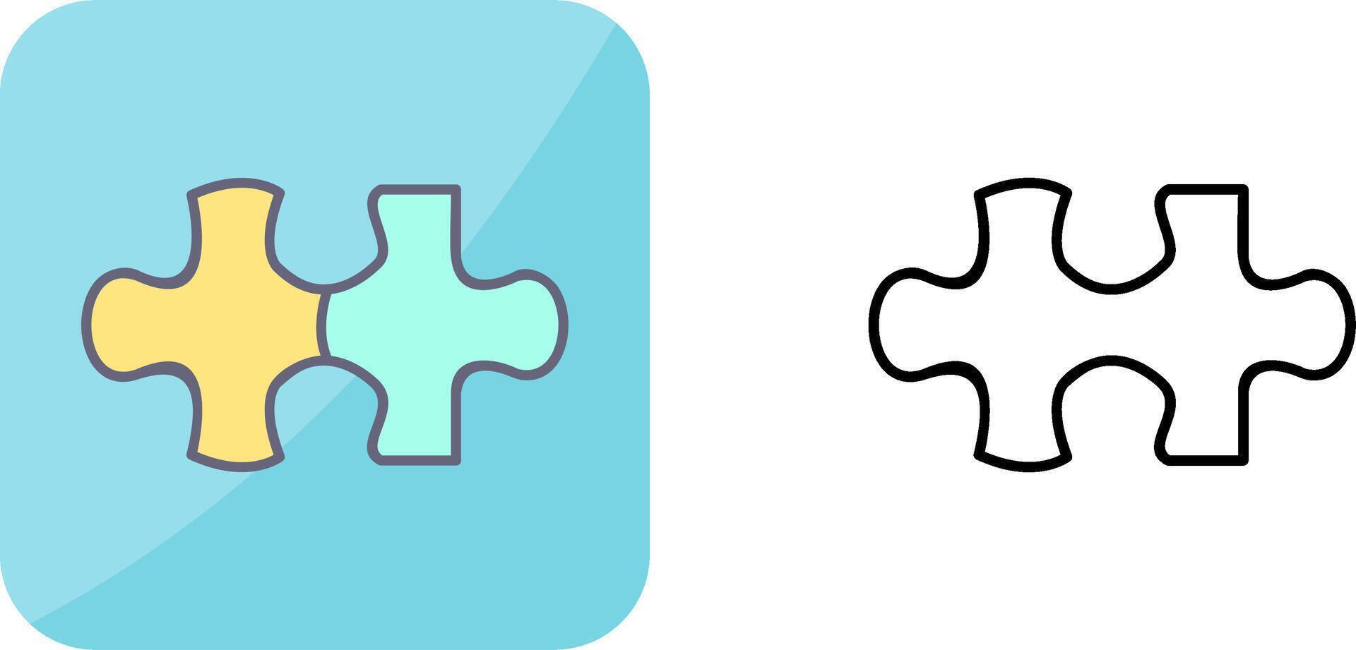 Unique Puzzle Piece Icon Design vector