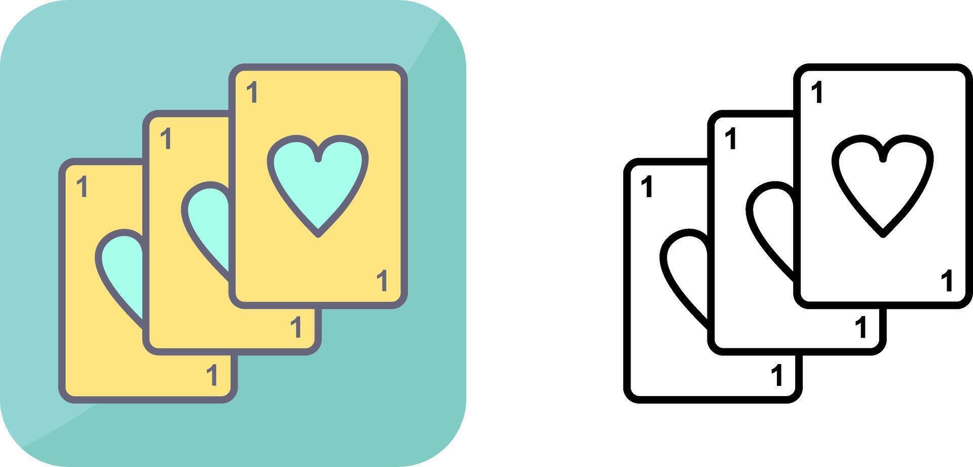 Unique Deck of Cards Icon Design vector