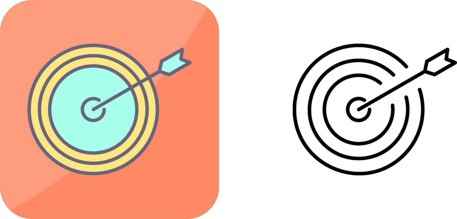 Unique Dartboard Icon Design vector