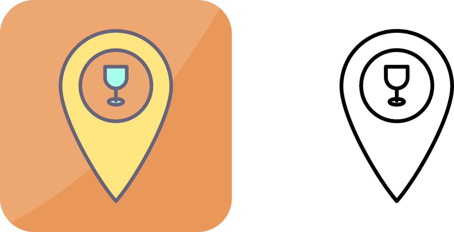 Unique Bar Location Icon Design vector