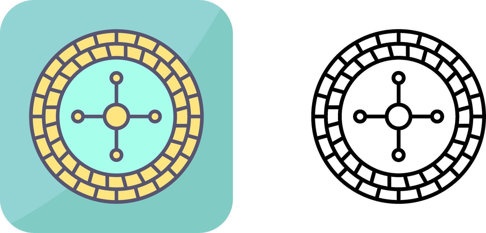 Roulette Icon Design vector