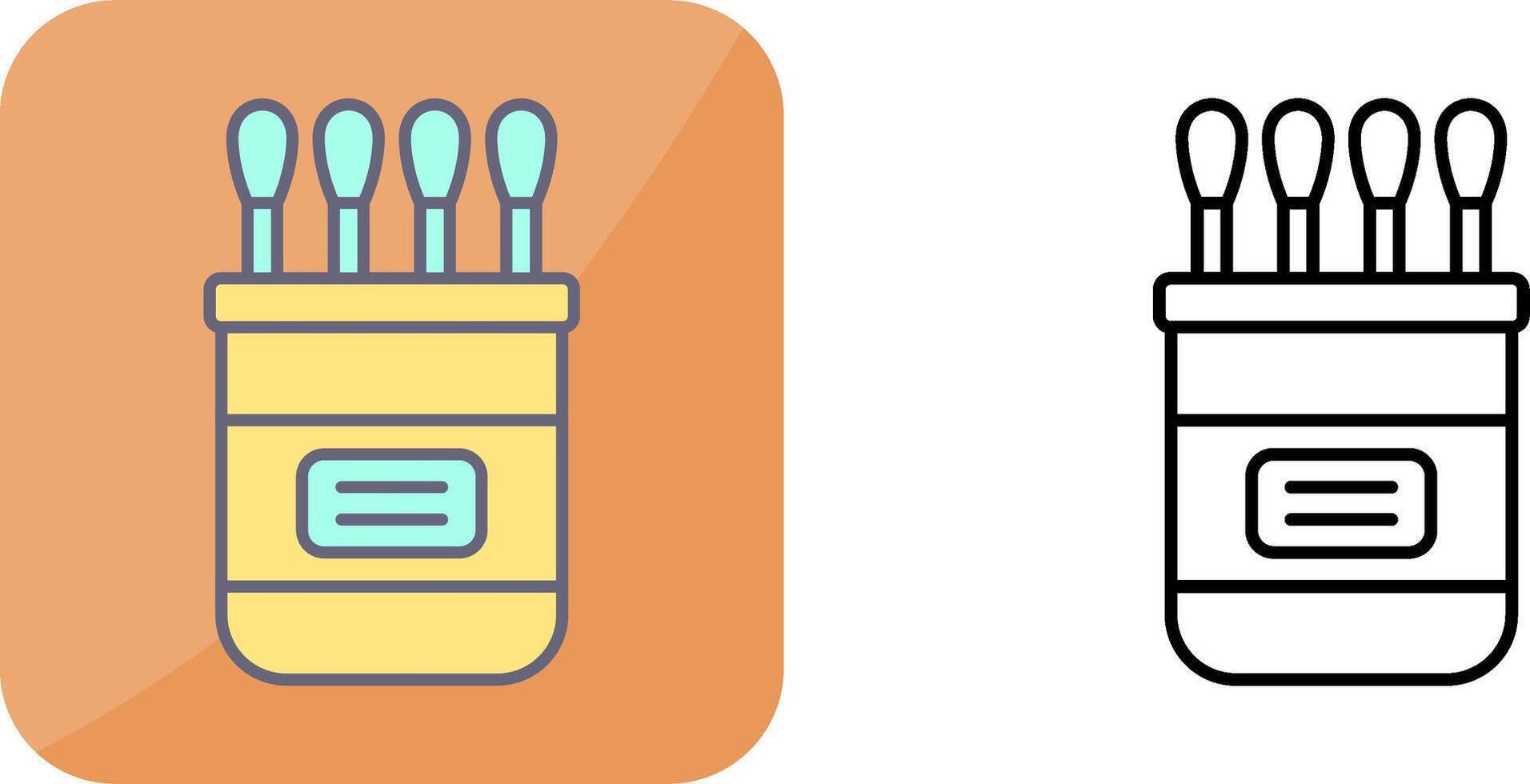 Cotton buds Icon Design vector