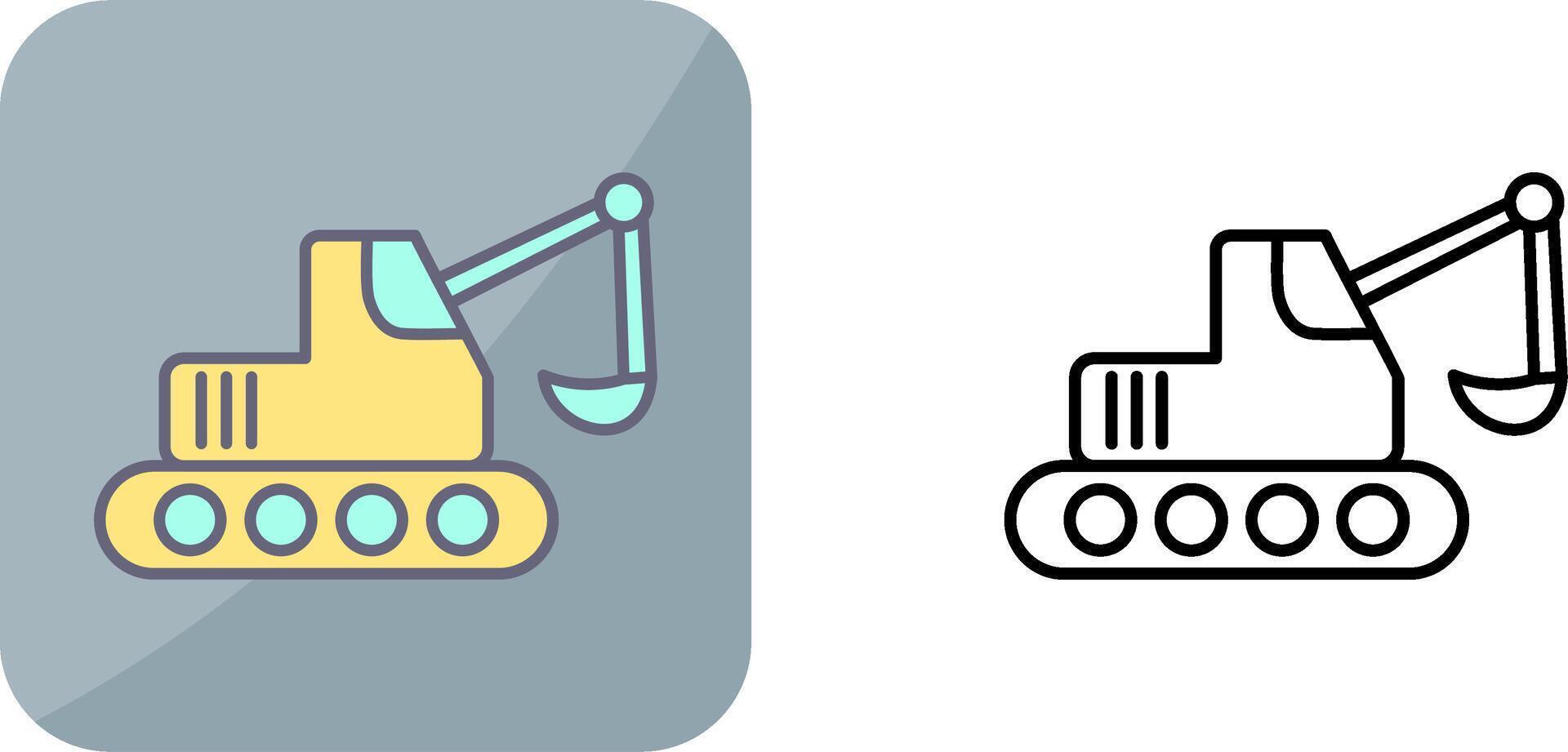 Escavator Icon Design vector