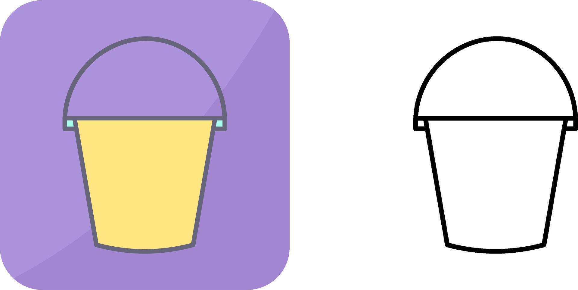 Water Bucket Icon Design vector