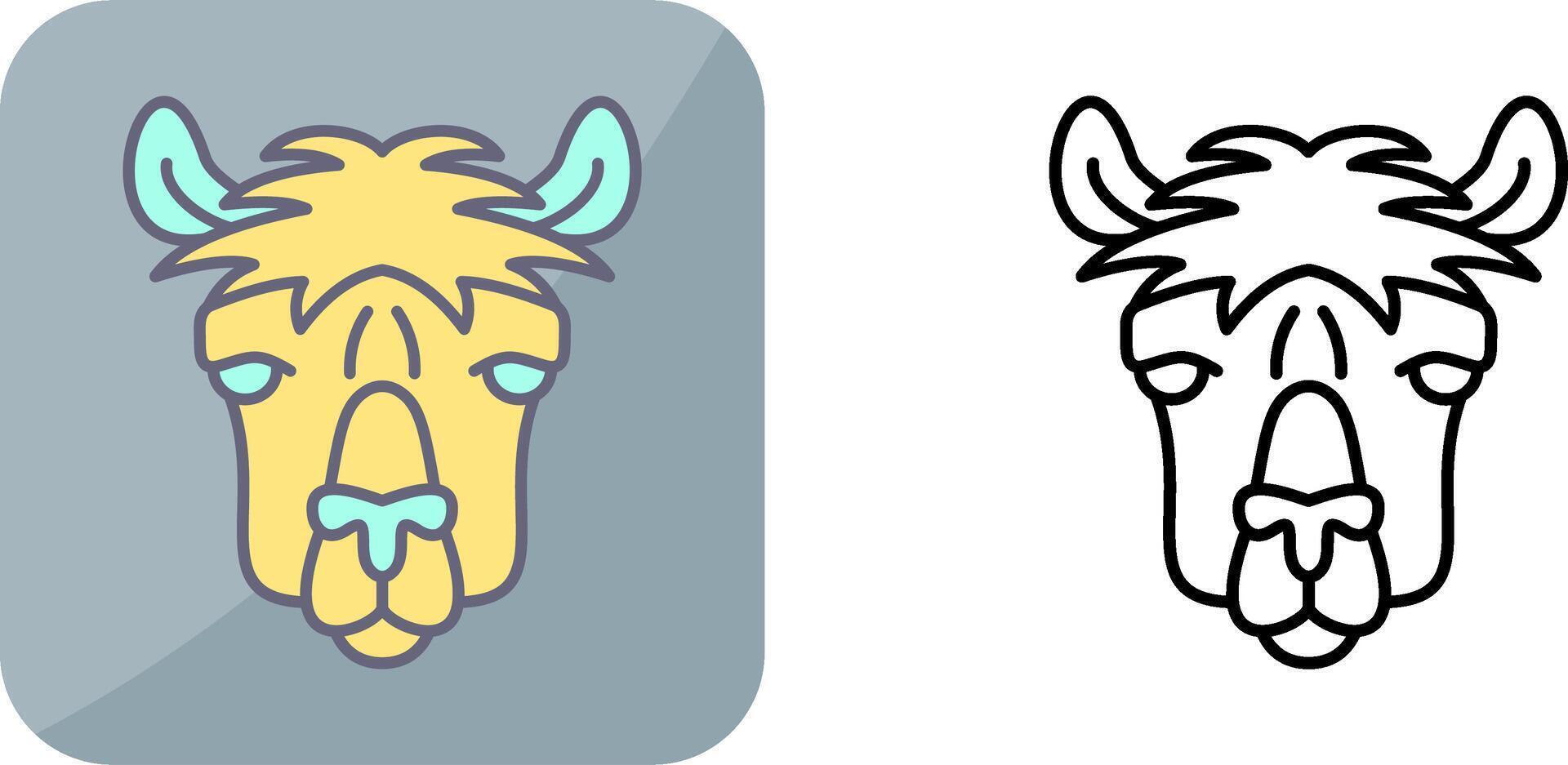 Alpaca Icon Design vector