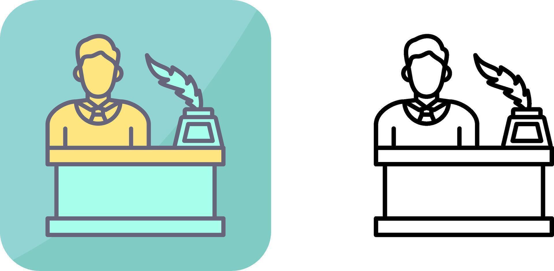 magistrate Icon Design vector