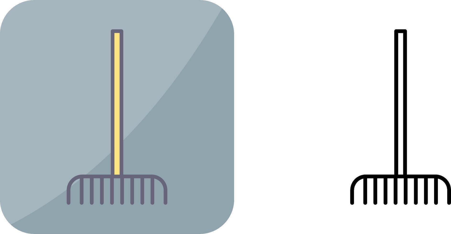 Fork picking Leaves Icon Design vector