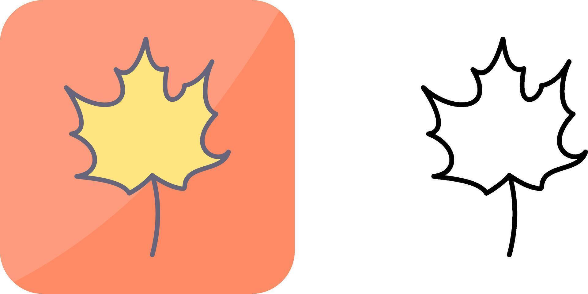 Autumn Leaf Icon Design vector