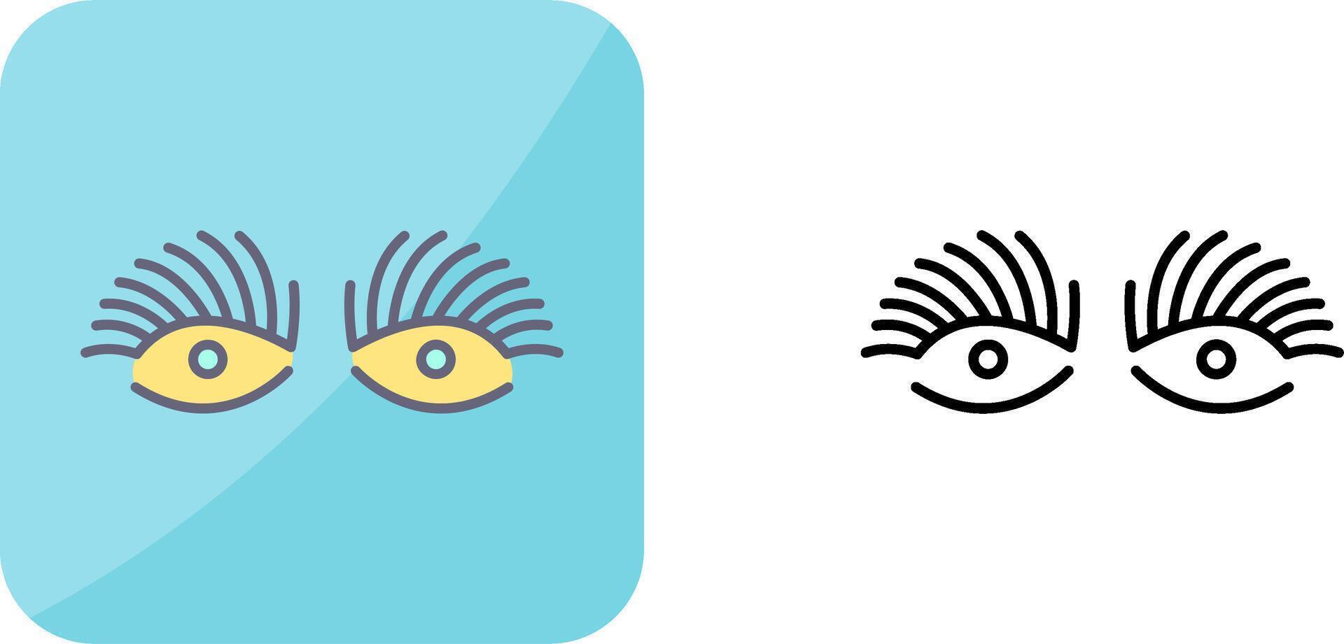 Longlashes Icon Design vector