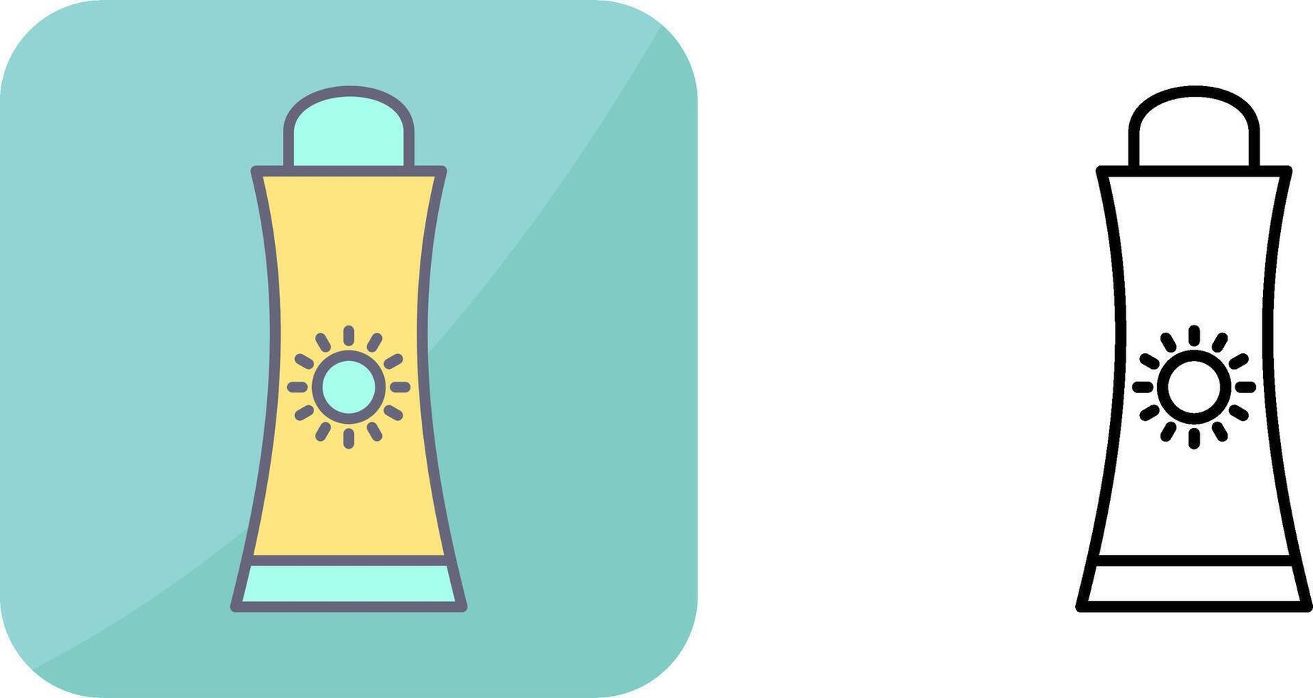 Sunblock Cream Icon Design vector