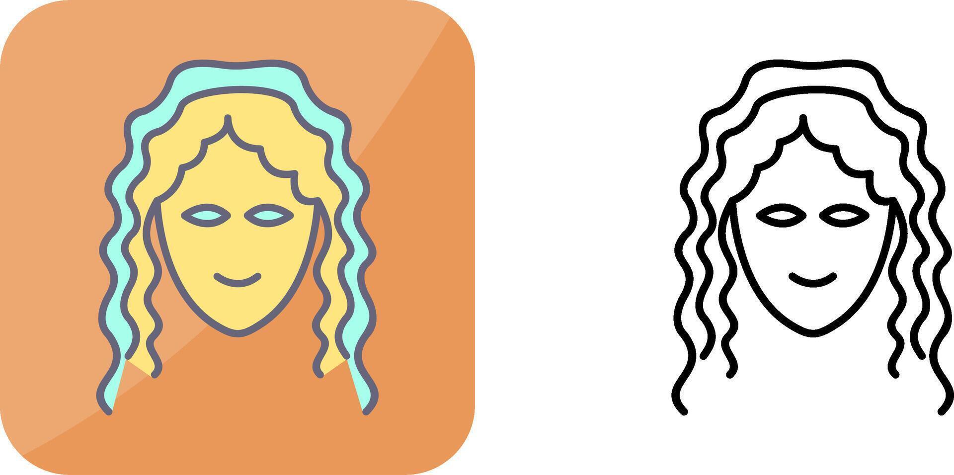 Hair Curly Icon Design vector