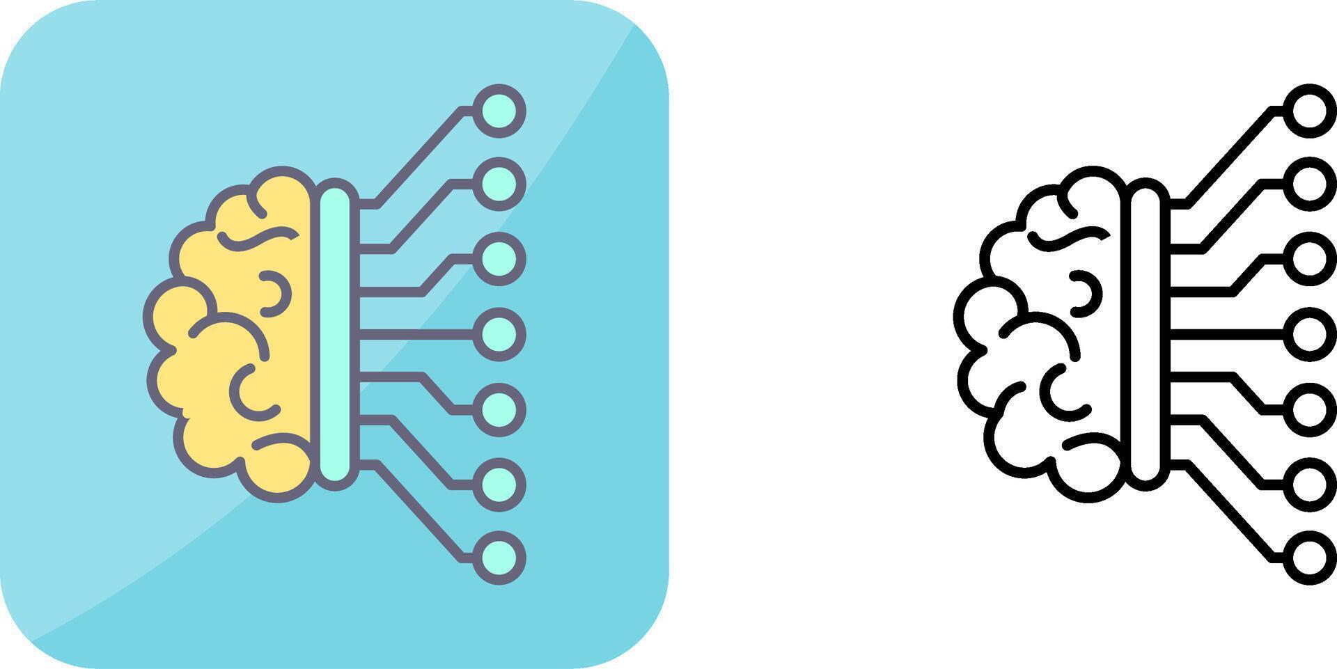 Machine Learning Icon Design vector