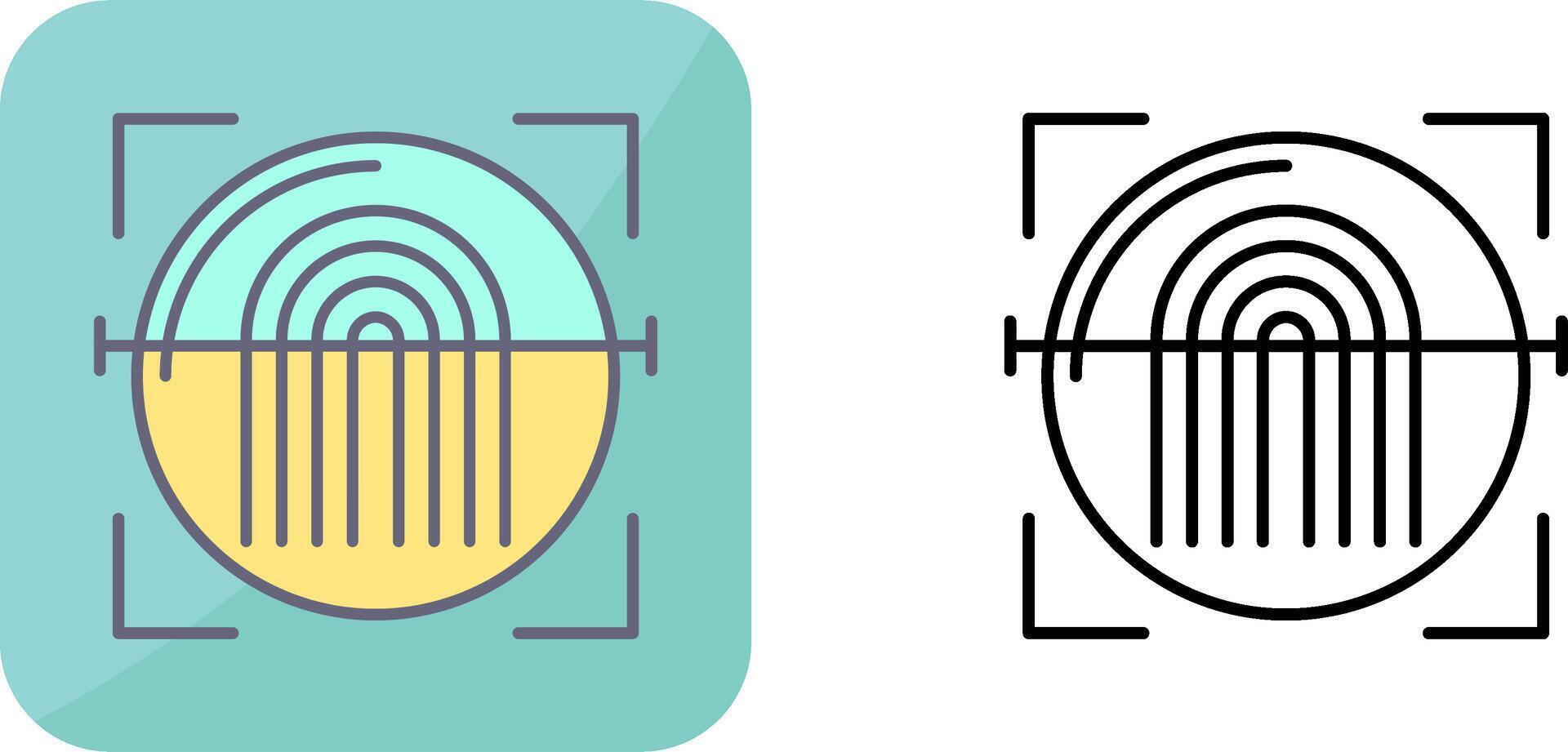Fingerprint Scanner Icon Design vector