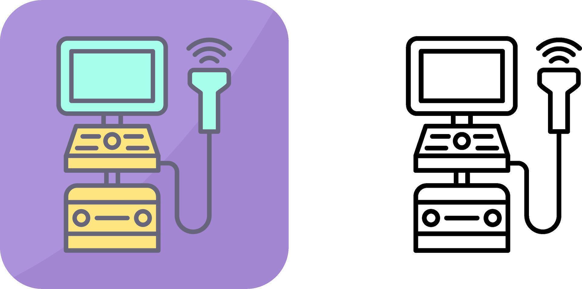 Ultrasound Machine Icon Design vector