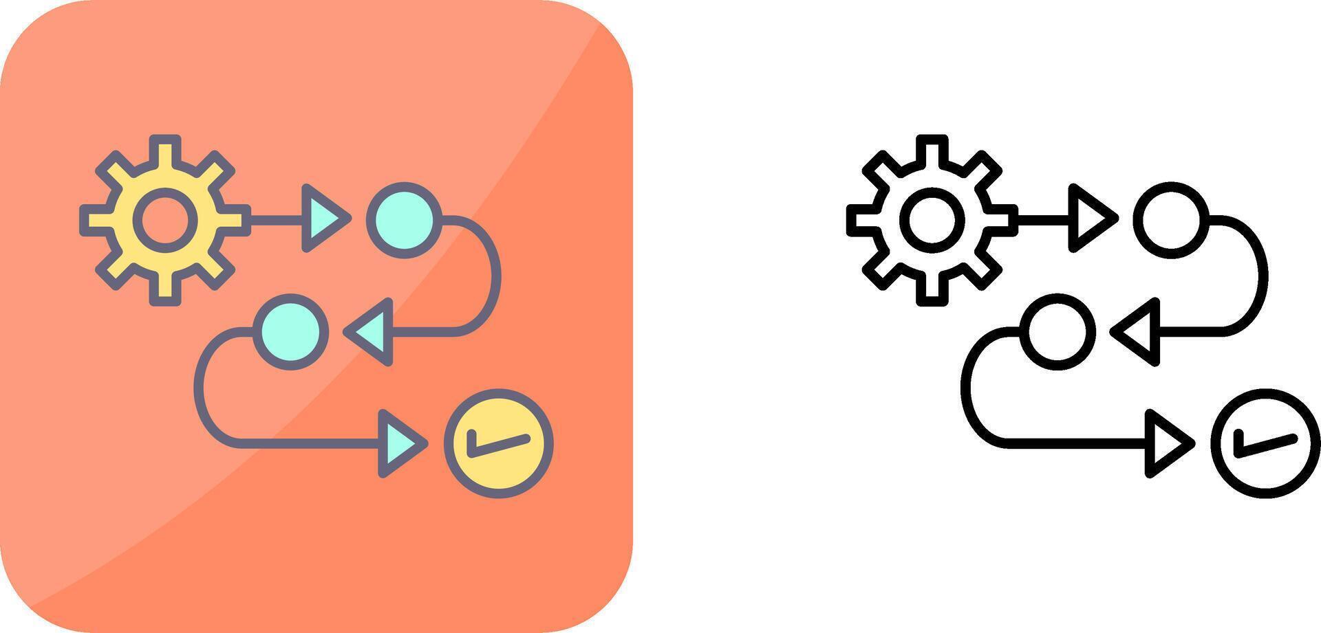 Process Icon Design vector