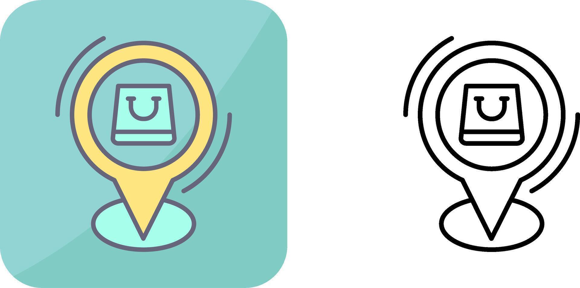 Shop Location Icon Design vector