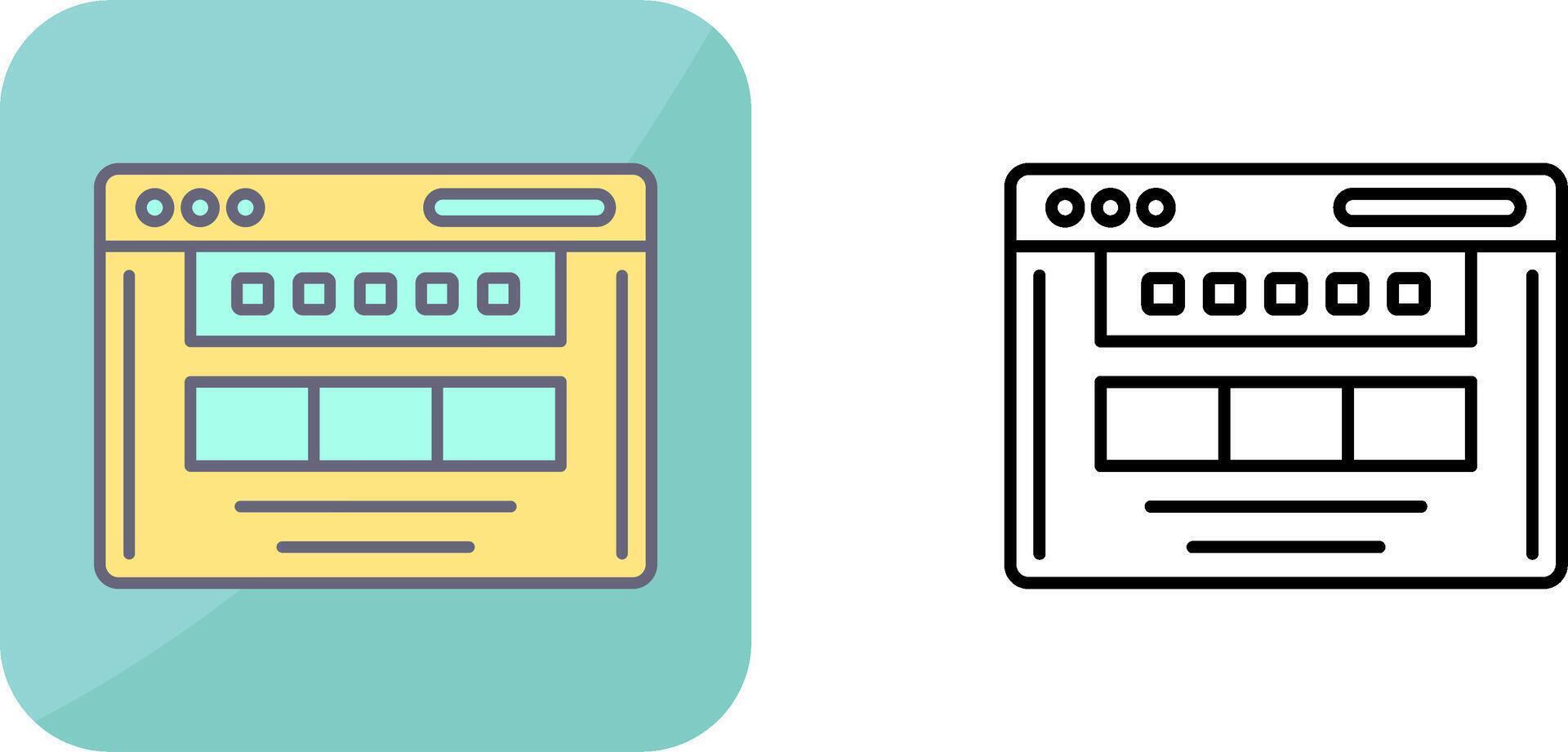 Browser Icon Design vector