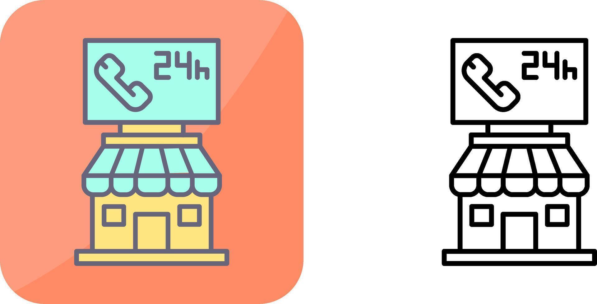 24 hours Icon Design vector