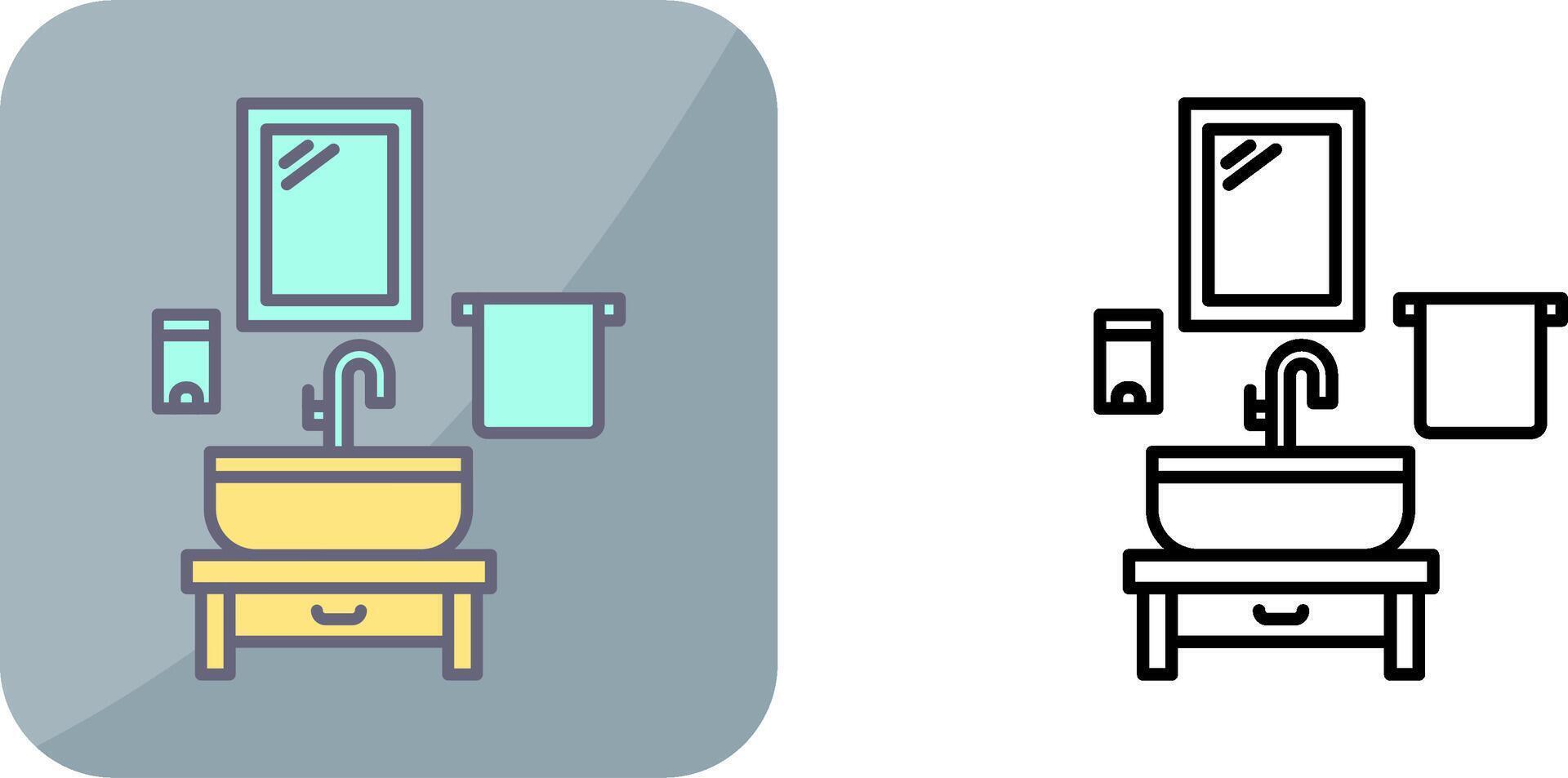 Washbasin Icon Design vector