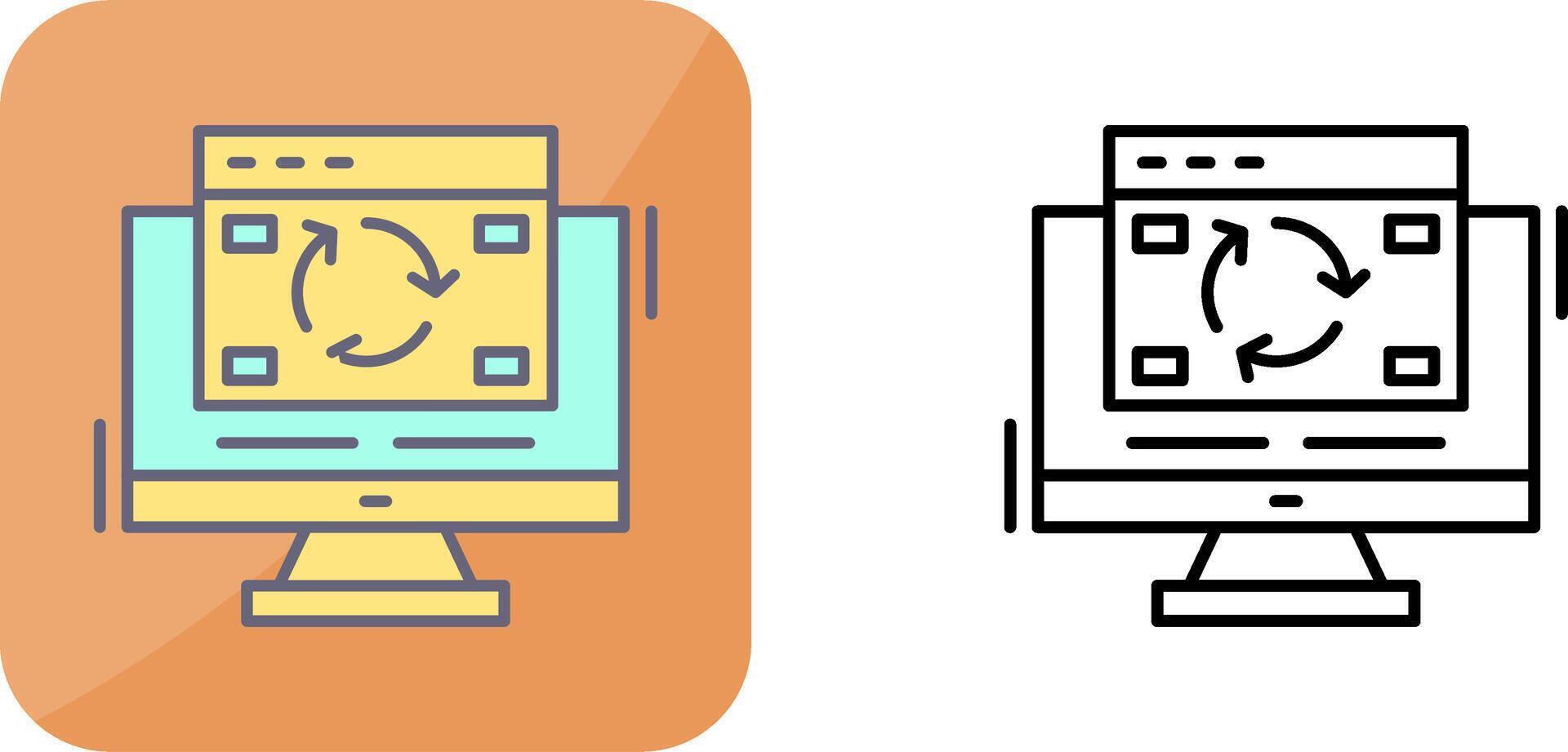 Update Icon Design vector