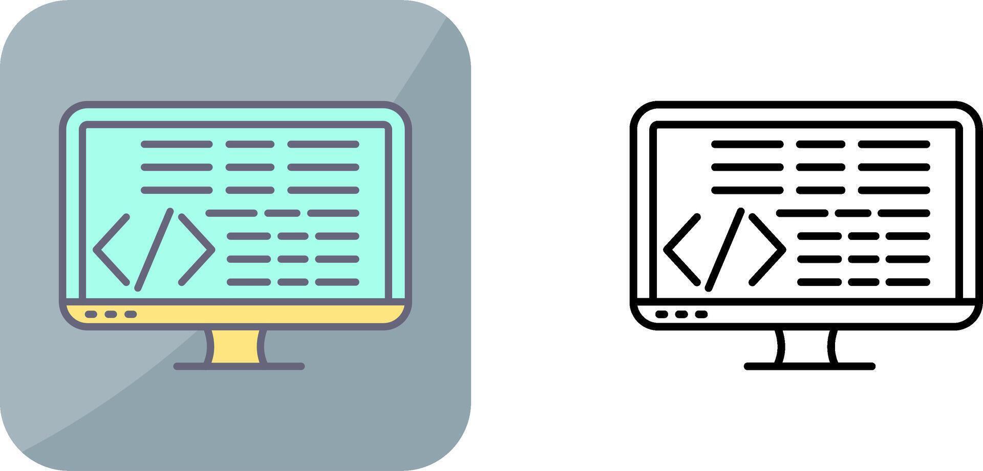 Coding Icon Design vector