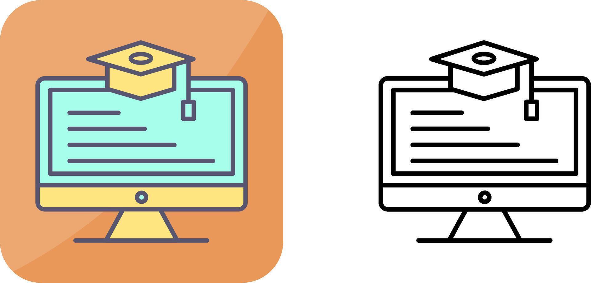 Online Learning Icon Design vector