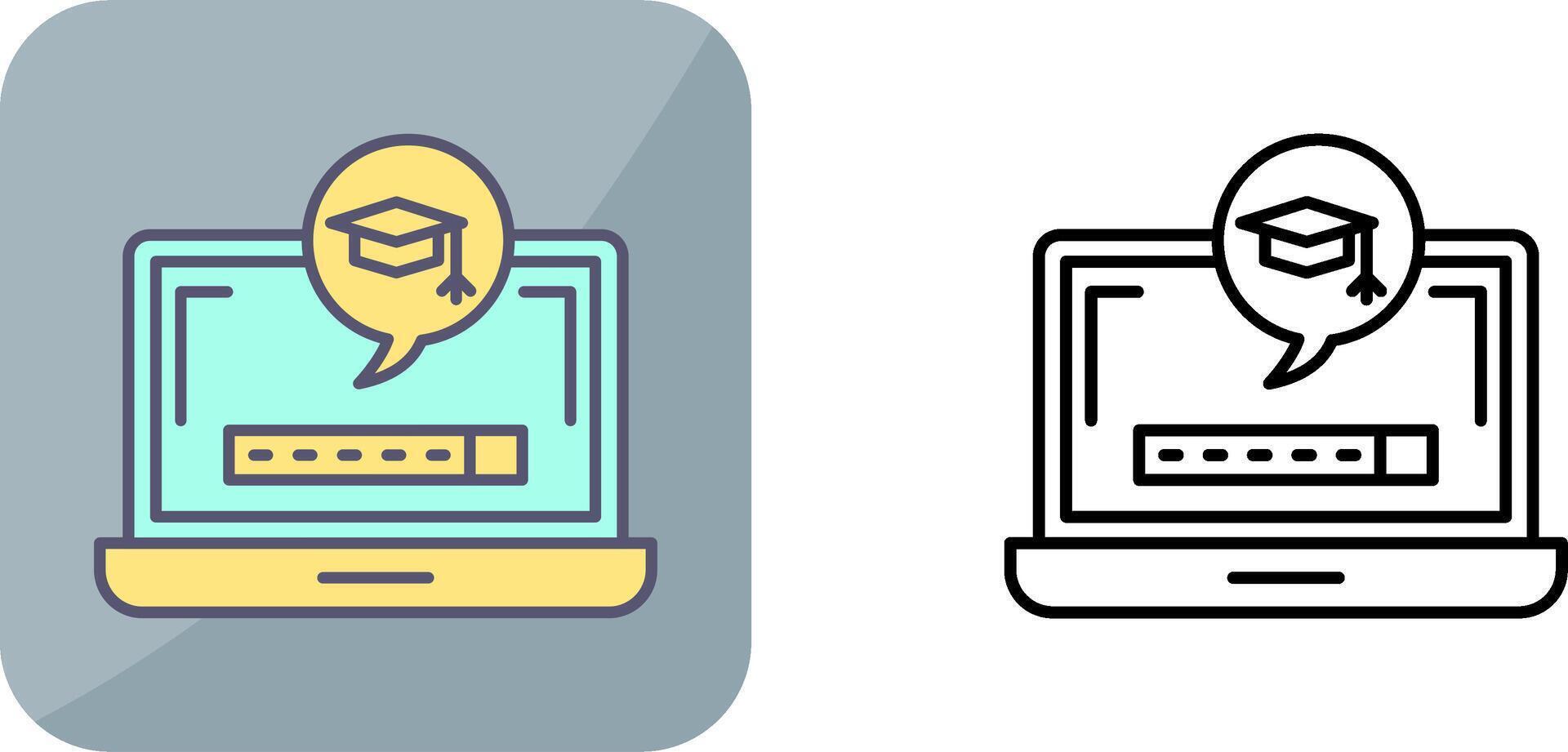 Digital Learning Icon Design vector