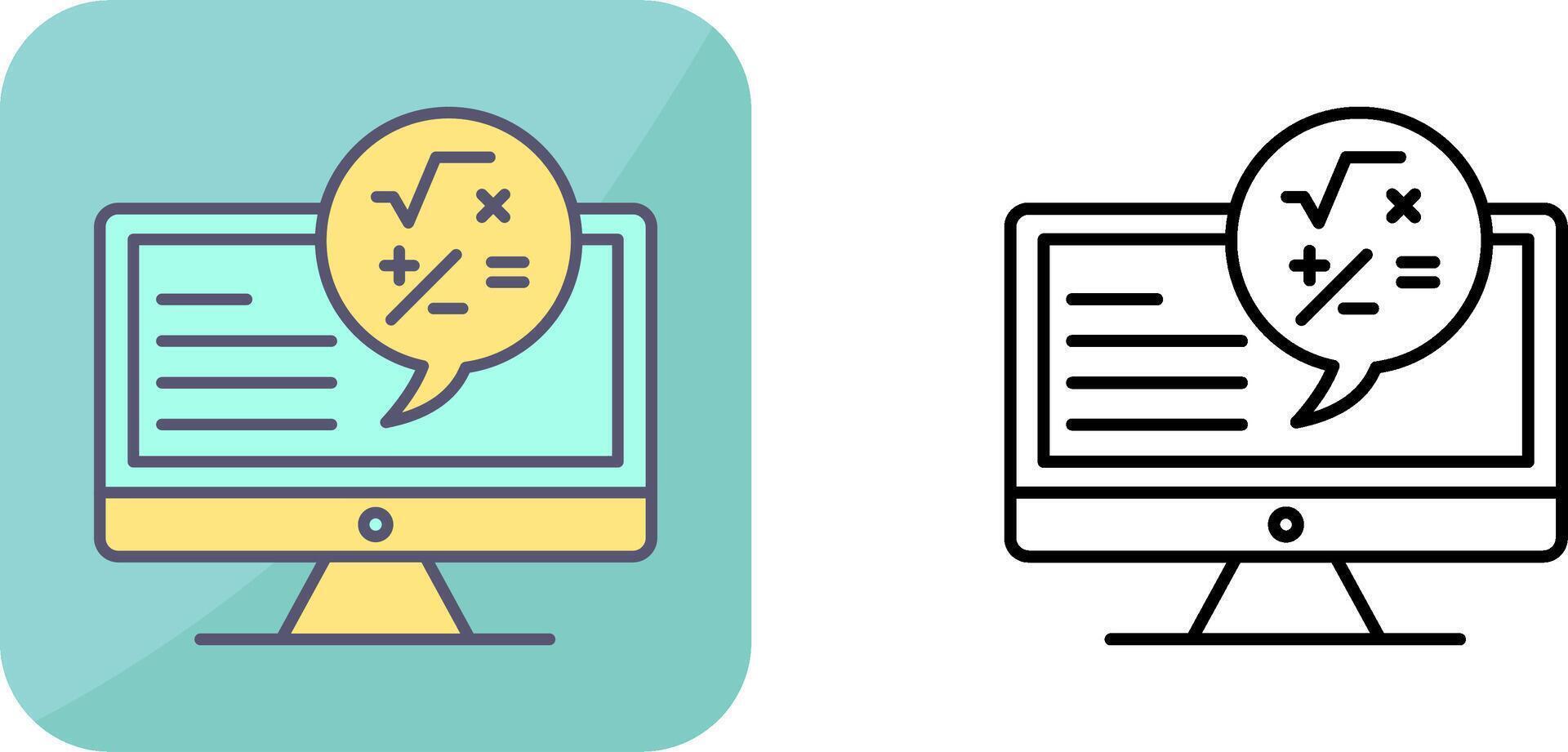 Maths Icon Design vector