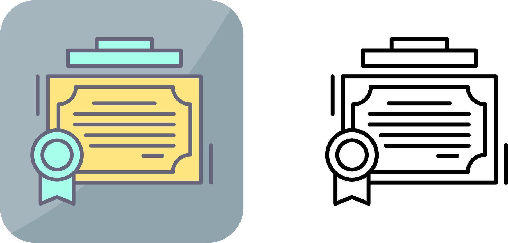 Certificate Icon Design vector