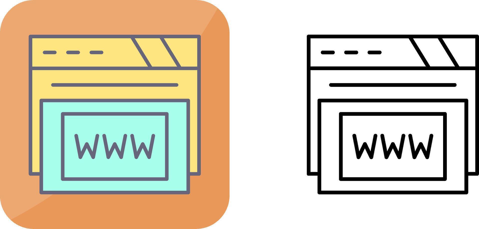 Www Icon Design vector