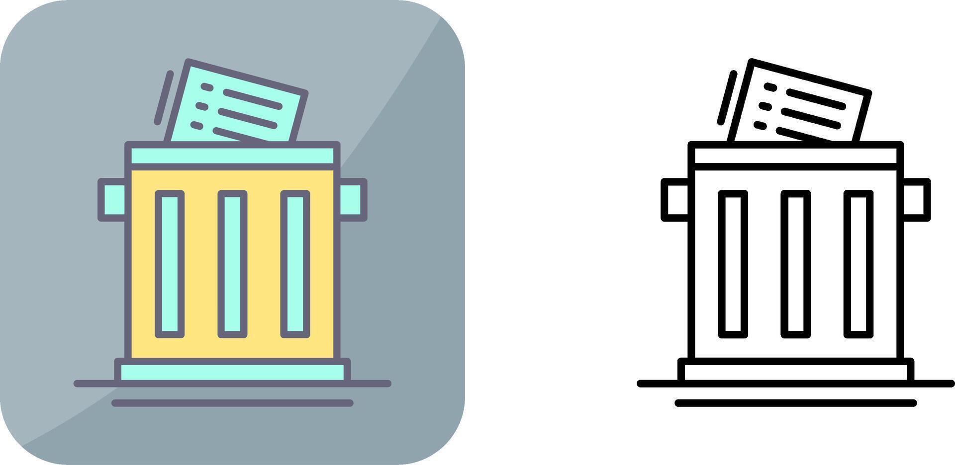 Trash List Icon Design vector