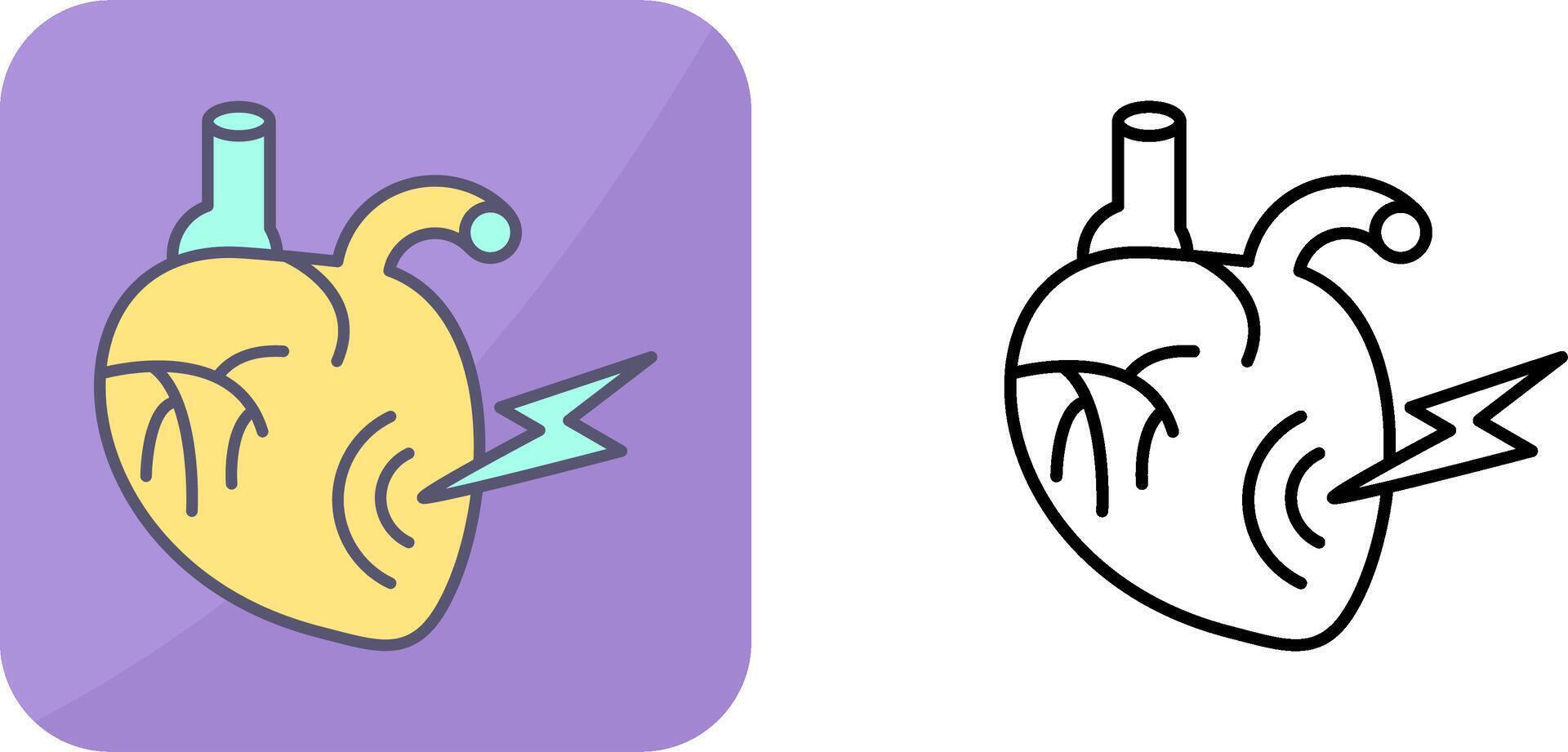 Heart Attack Icon Design vector
