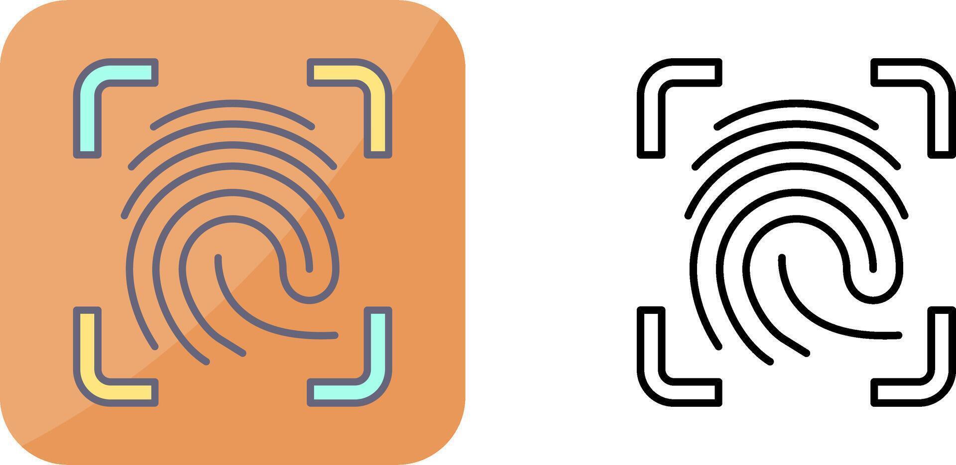Finger Print Icon Design vector