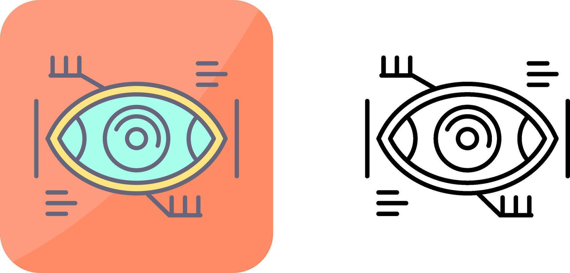 Eye Recongnition Icon Design vector