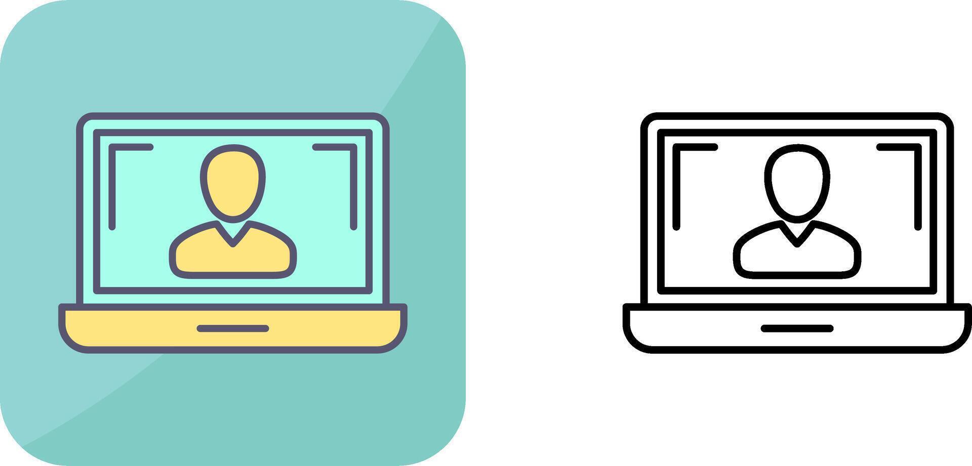 Online Lesson Icon Design vector