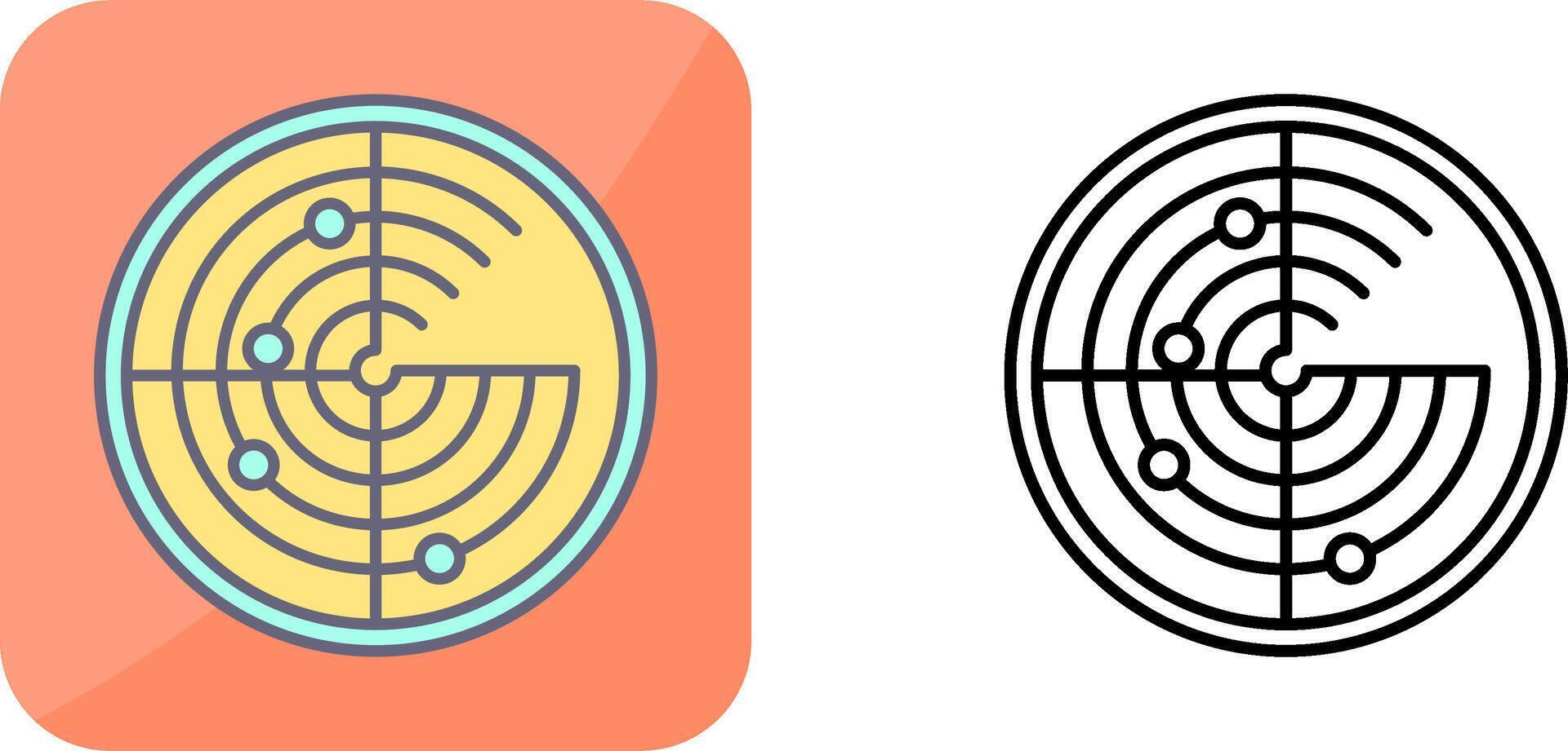 Radar Icon Design vector