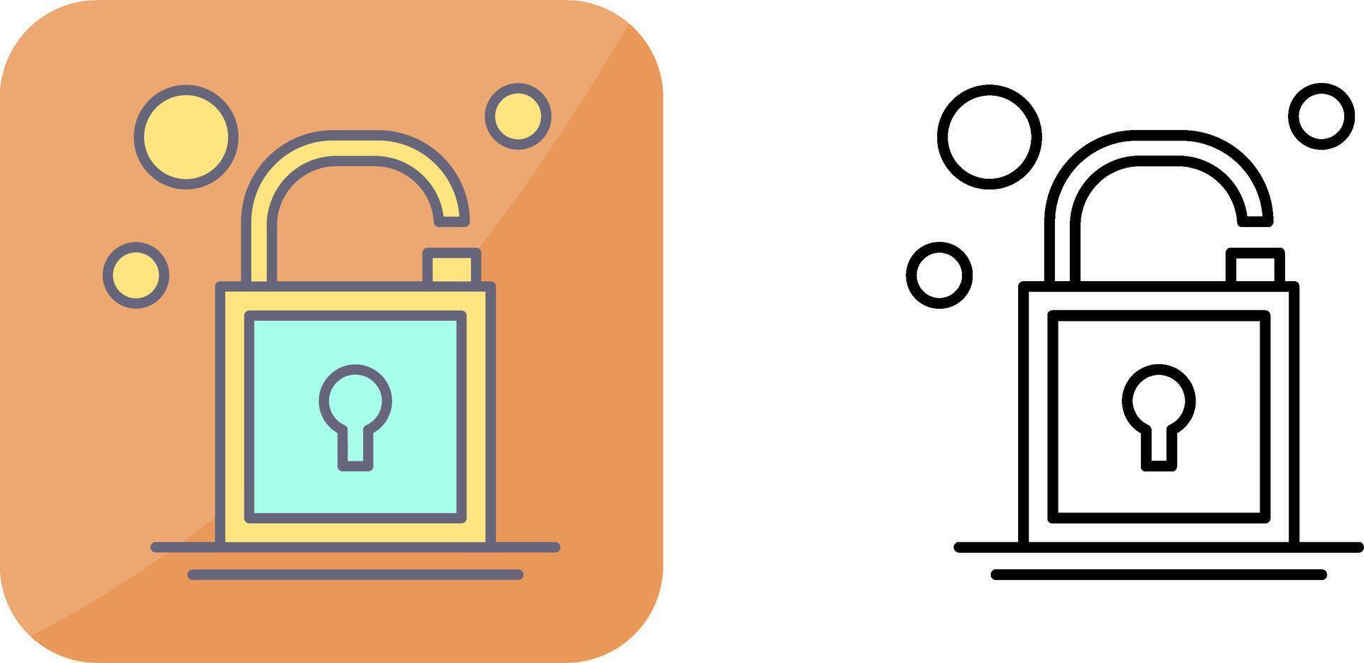 Open Lock Icon Design vector