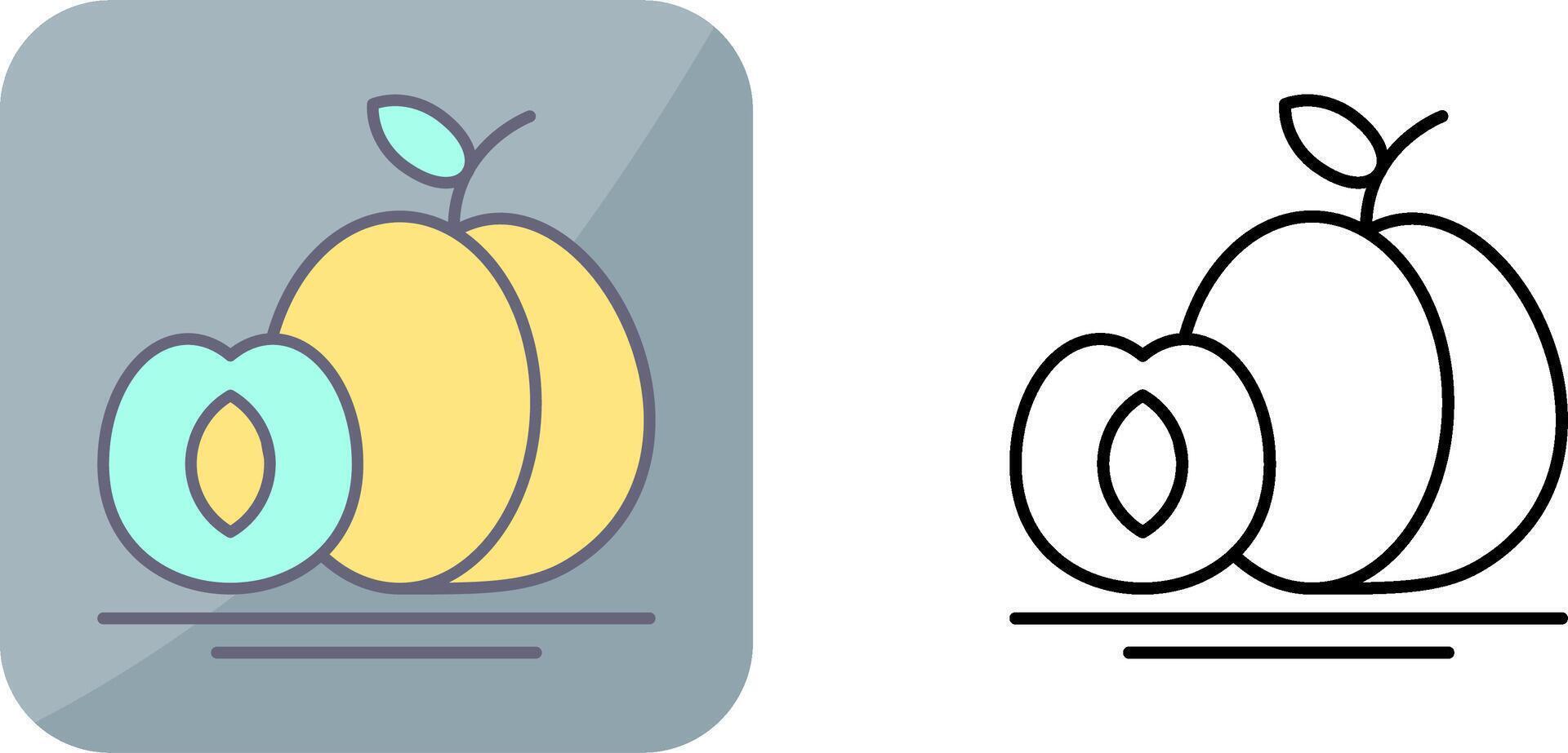 Apricot Icon Design vector