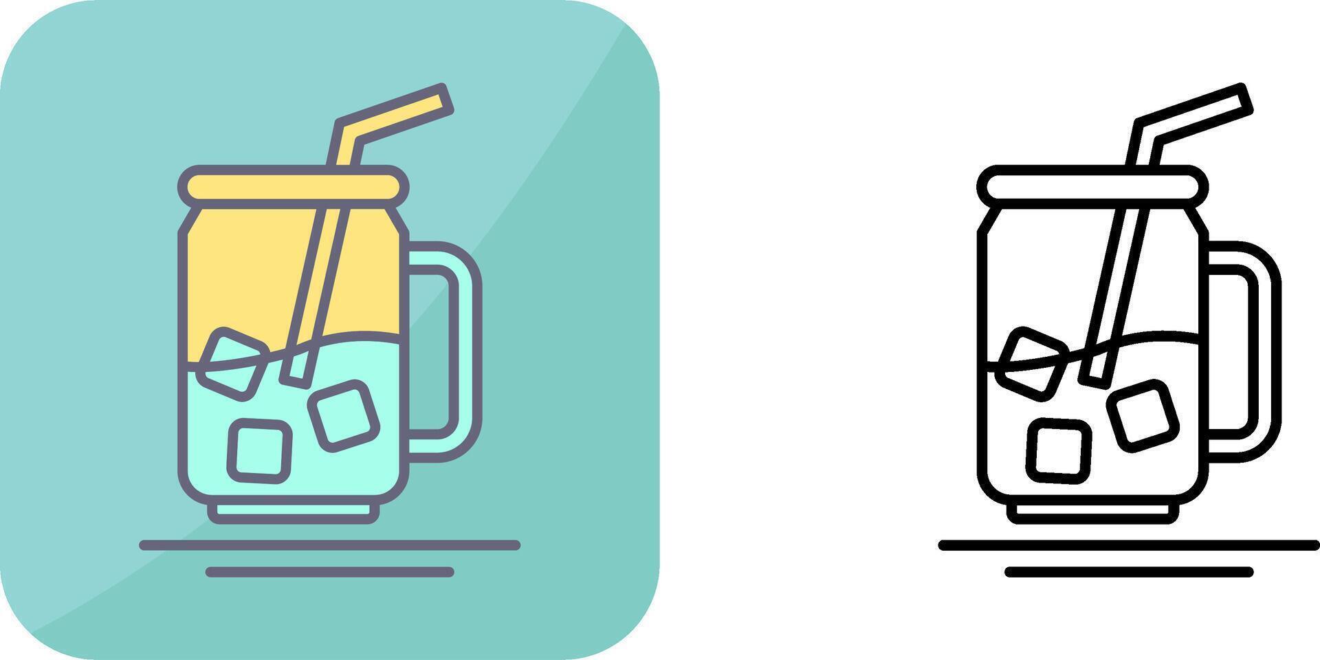 Iced Tea Icon Design vector